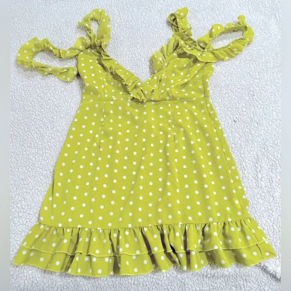 Lime Green Polka Dot Dress